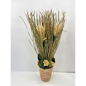 Dried Floral Centerpiece Long Stem Grass Potted Natural Flowers Bouquet Wedding